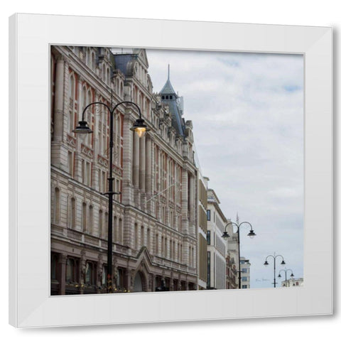 The Strand Lights White Modern Wood Framed Art Print by Bevan, Keri