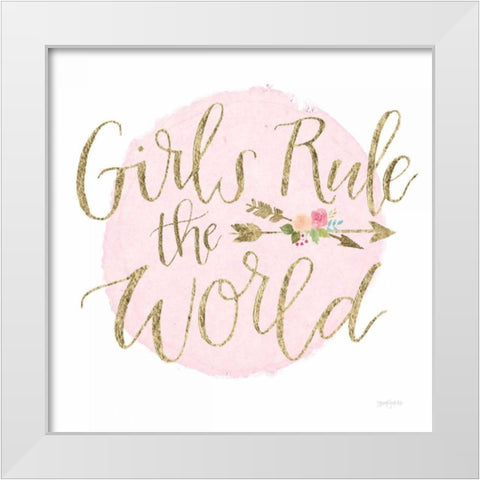 Girl Power III White Modern Wood Framed Art Print by Jackson, Jenaya