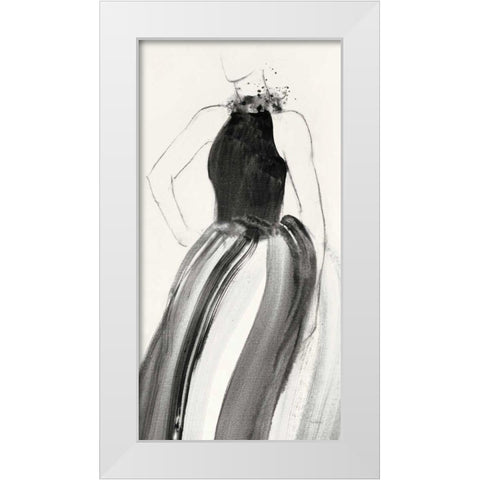 Fashionista II White Modern Wood Framed Art Print by Hristova, Albena