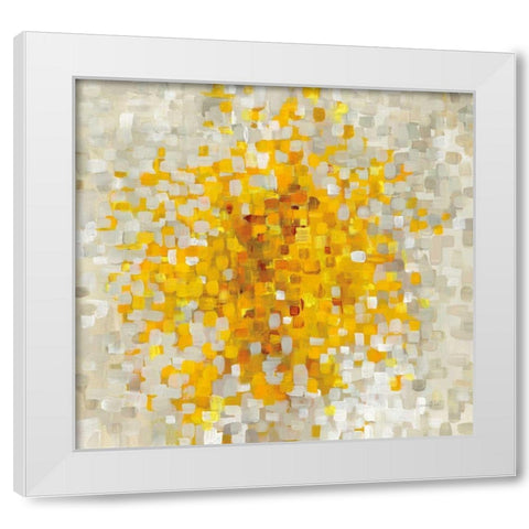 Summer Blocks White Modern Wood Framed Art Print by Nai, Danhui