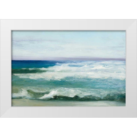 Azure Ocean White Modern Wood Framed Art Print by Purinton, Julia