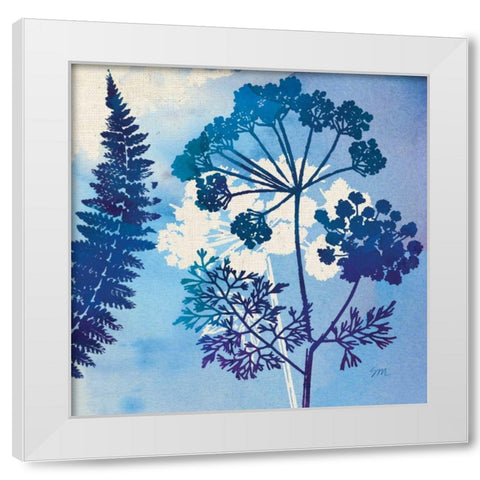 Blue Sky Garden II White Modern Wood Framed Art Print by Studio Mousseau