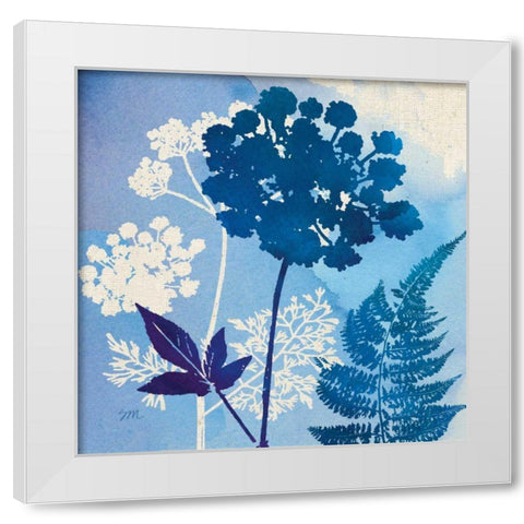 Blue Sky Garden IV White Modern Wood Framed Art Print by Studio Mousseau