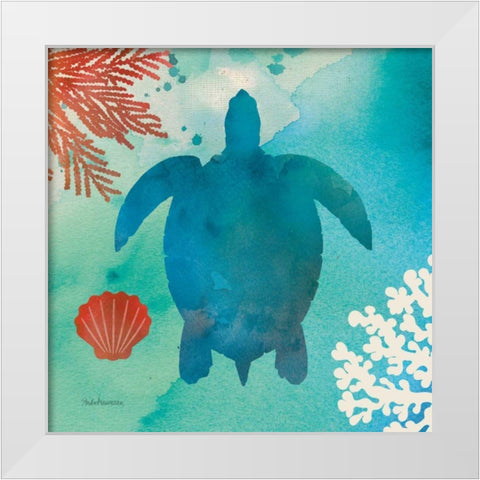 Under the Sea II White Modern Wood Framed Art Print by Studio Mousseau