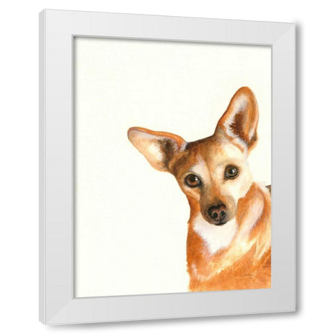 Xena White Modern Wood Framed Art Print by Ducklow, Patsy