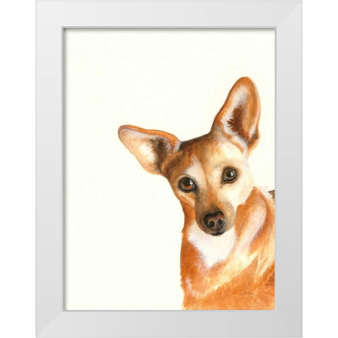 Xena White Modern Wood Framed Art Print by Ducklow, Patsy