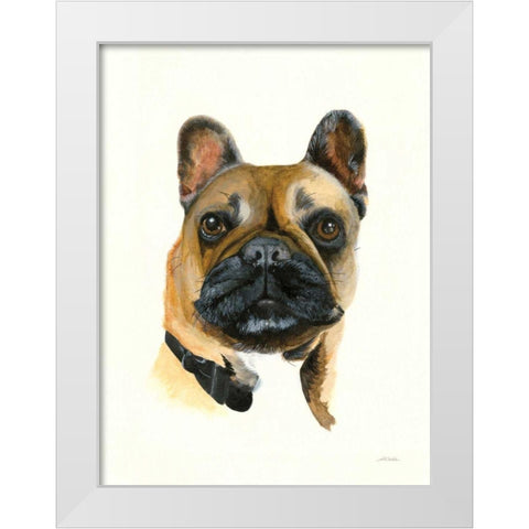 Gidget White Modern Wood Framed Art Print by Ducklow, Patsy