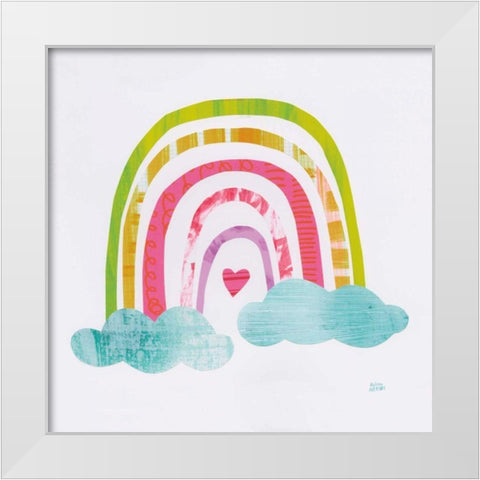 Unicorn Magic VII Sq White Modern Wood Framed Art Print by Averinos, Melissa