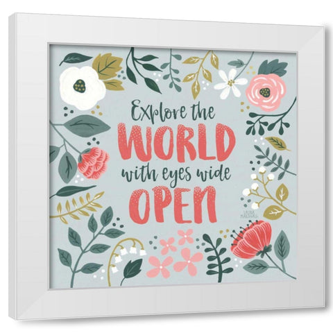 Wildflower Daydreams II White Modern Wood Framed Art Print by Marshall, Laura