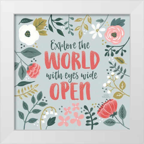 Wildflower Daydreams II White Modern Wood Framed Art Print by Marshall, Laura