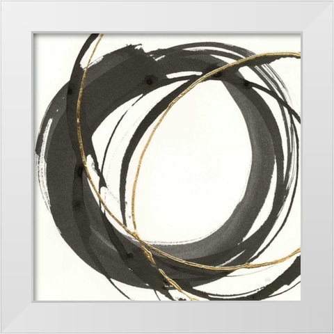 Gilded Enso I White Modern Wood Framed Art Print by Paschke, Chris