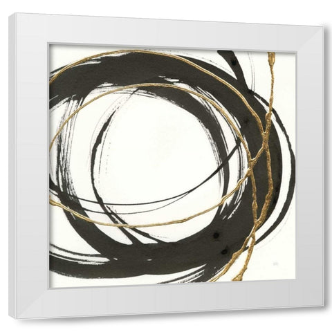 Gilded Enso II White Modern Wood Framed Art Print by Paschke, Chris