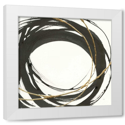 Gilded Enso III White Modern Wood Framed Art Print by Paschke, Chris