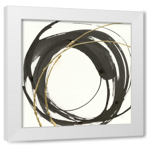 Gilded Enso IV White Modern Wood Framed Art Print by Paschke, Chris