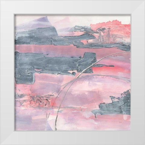 Whitewashed Blush II White Modern Wood Framed Art Print by Paschke, Chris