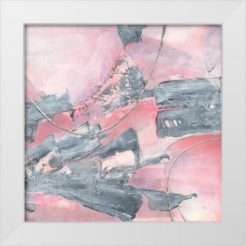 Whitewashed Blush III White Modern Wood Framed Art Print by Paschke, Chris