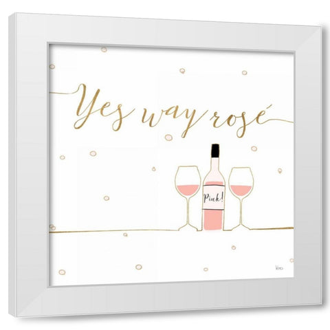 Underlined Bubbly VI White Modern Wood Framed Art Print by Charron, Veronique