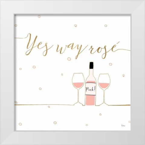 Underlined Bubbly VI White Modern Wood Framed Art Print by Charron, Veronique