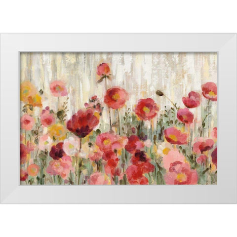 Sprinkled Flowers Crop White Modern Wood Framed Art Print by Vassileva, Silvia