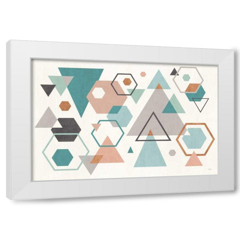 Abstract Geo I White Modern Wood Framed Art Print by Charron, Veronique