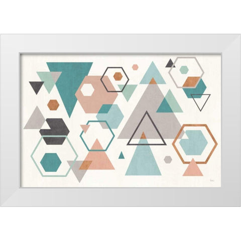 Abstract Geo I White Modern Wood Framed Art Print by Charron, Veronique