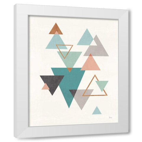 Abstract Geo II White Modern Wood Framed Art Print by Charron, Veronique