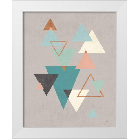 Abstract Geo II Gray White Modern Wood Framed Art Print by Charron, Veronique