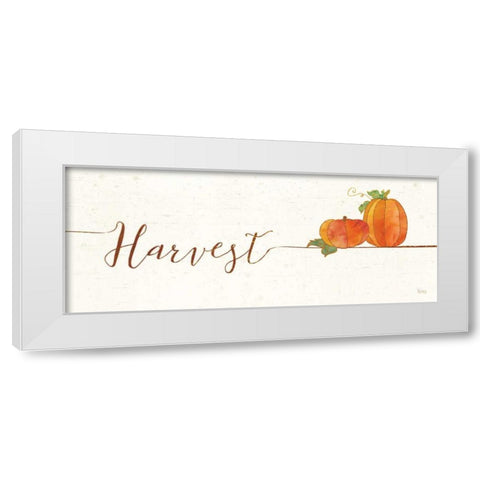 Underlined Fall I White Modern Wood Framed Art Print by Charron, Veronique