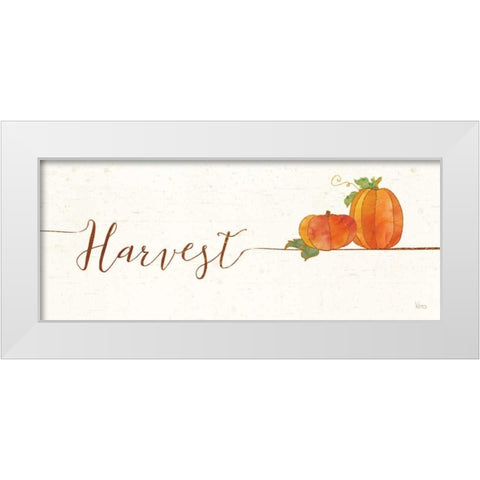 Underlined Fall I White Modern Wood Framed Art Print by Charron, Veronique