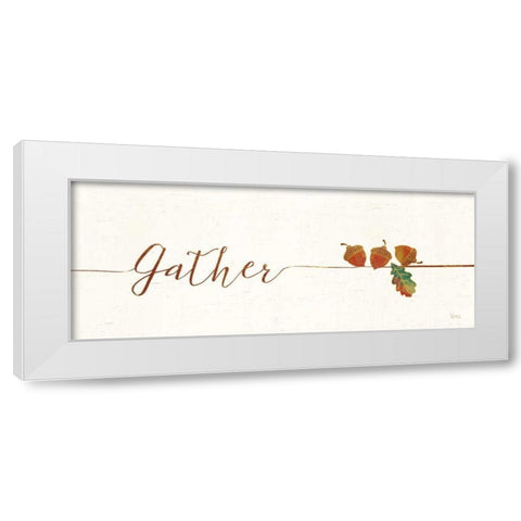 Underlined Fall II White Modern Wood Framed Art Print by Charron, Veronique