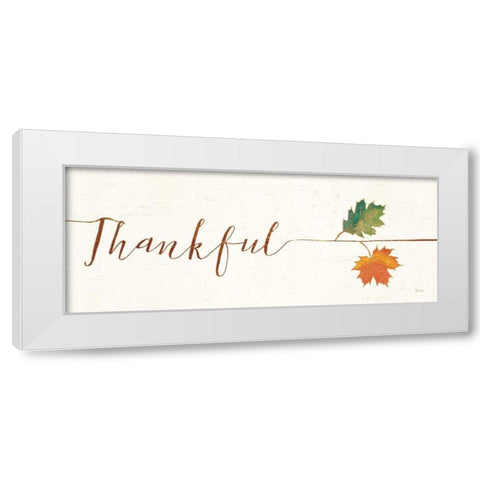 Underlined Fall III White Modern Wood Framed Art Print by Charron, Veronique
