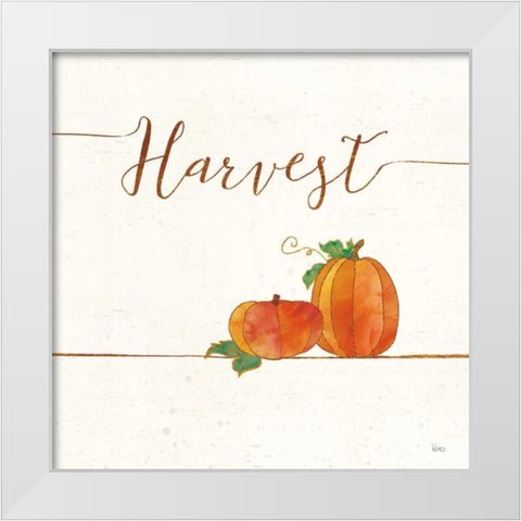 Underlined Fall V White Modern Wood Framed Art Print by Charron, Veronique