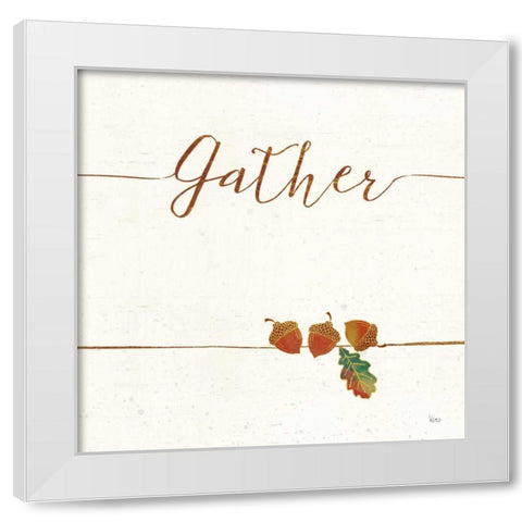 Underlined Fall VI White Modern Wood Framed Art Print by Charron, Veronique