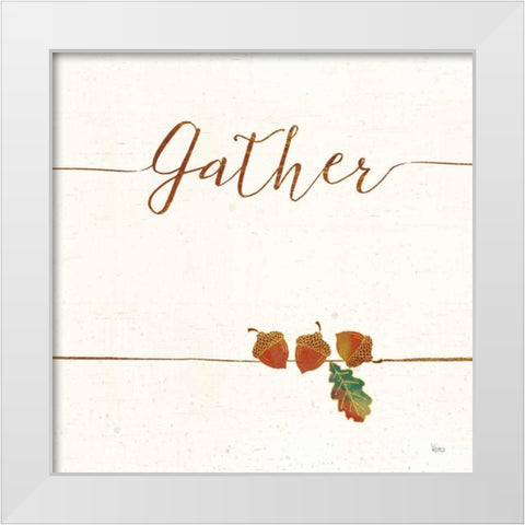 Underlined Fall VI White Modern Wood Framed Art Print by Charron, Veronique