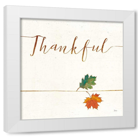 Underlined Fall VII White Modern Wood Framed Art Print by Charron, Veronique