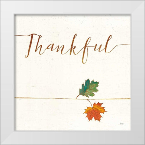 Underlined Fall VII White Modern Wood Framed Art Print by Charron, Veronique