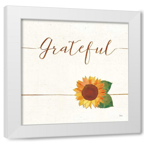 Underlined Fall VIII White Modern Wood Framed Art Print by Charron, Veronique