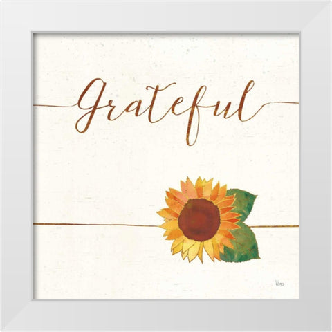 Underlined Fall VIII White Modern Wood Framed Art Print by Charron, Veronique