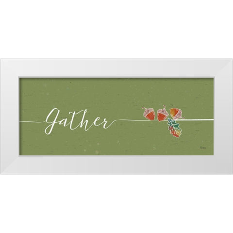 Underlined Fall II Color White Modern Wood Framed Art Print by Charron, Veronique