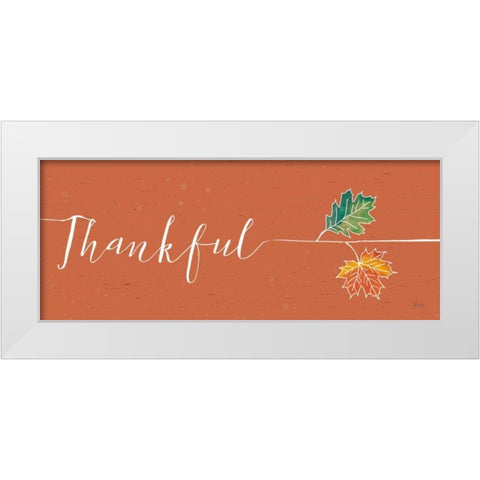 Underlined Fall III Color White Modern Wood Framed Art Print by Charron, Veronique