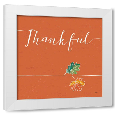 Underlined Fall VII Color White Modern Wood Framed Art Print by Charron, Veronique