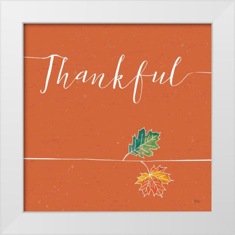 Underlined Fall VII Color White Modern Wood Framed Art Print by Charron, Veronique