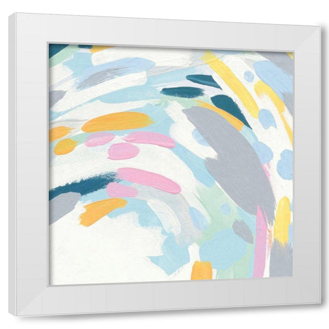 Laughter II White Modern Wood Framed Art Print by Hershey, Moira