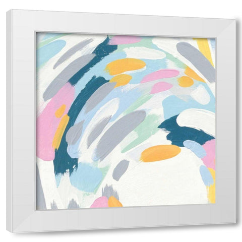 Laughter III White Modern Wood Framed Art Print by Hershey, Moira