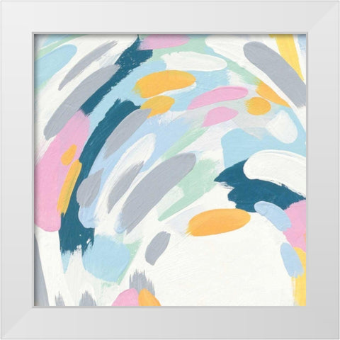 Laughter III White Modern Wood Framed Art Print by Hershey, Moira