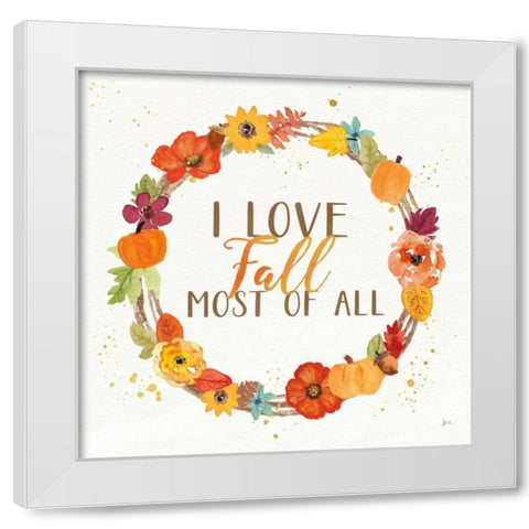 Harvest Wishes I White Modern Wood Framed Art Print by Aiken, Jess