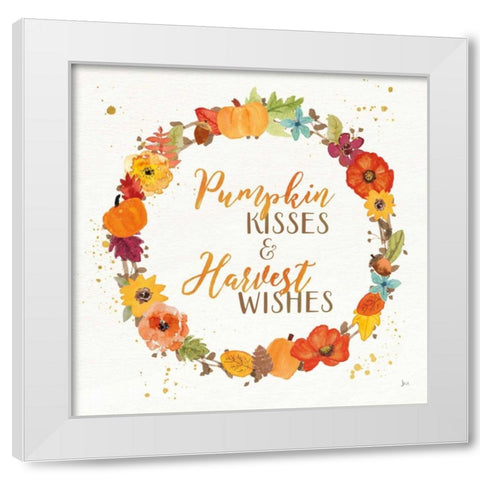 Harvest Wishes II White Modern Wood Framed Art Print by Aiken, Jess