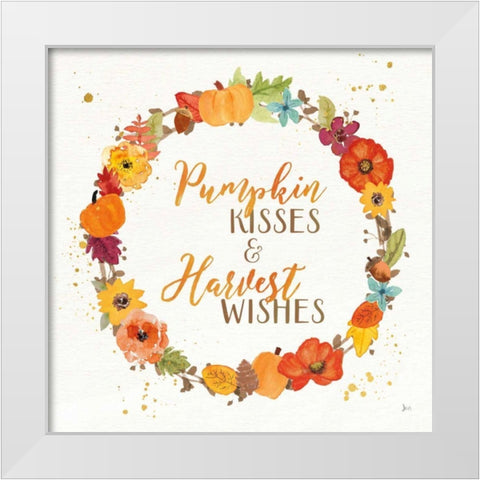 Harvest Wishes II White Modern Wood Framed Art Print by Aiken, Jess