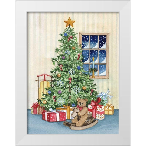 Night Before Christmas III White Modern Wood Framed Art Print by McKenna, Kathleen Parr