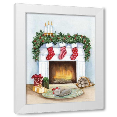 Night Before Christmas V White Modern Wood Framed Art Print by McKenna, Kathleen Parr